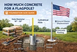How Much Concrete For A Flagpole