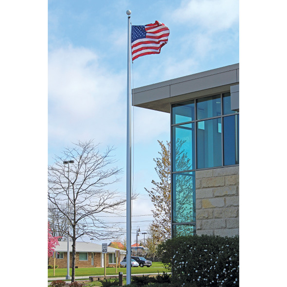 70 ft. Commercial Flagpole with External Rope Halyard Rated At 90mph