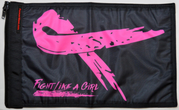 Pink Ribbon Fight Like A Girl Flag