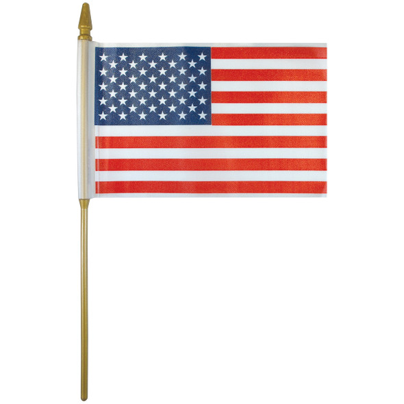 4" x 6" PLASTIC U.S. STICK FLAG