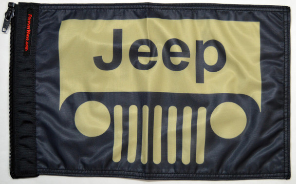 Jeep Grill Tan Flag