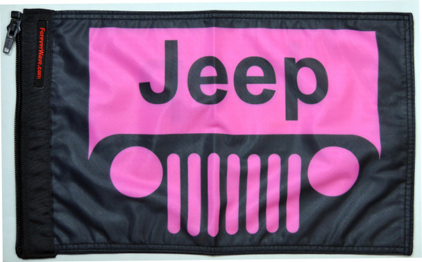 Jeep Grill Flag Pink