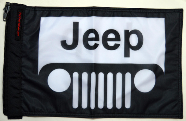Jeep Grill Flag White