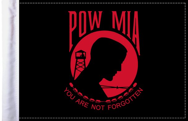 POW-MIA Motorcycle Flag (Red)