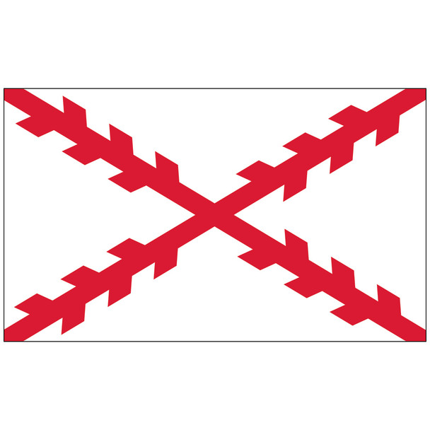 3' x 5' Outdoor Nylon Cross of Burgundy Flag