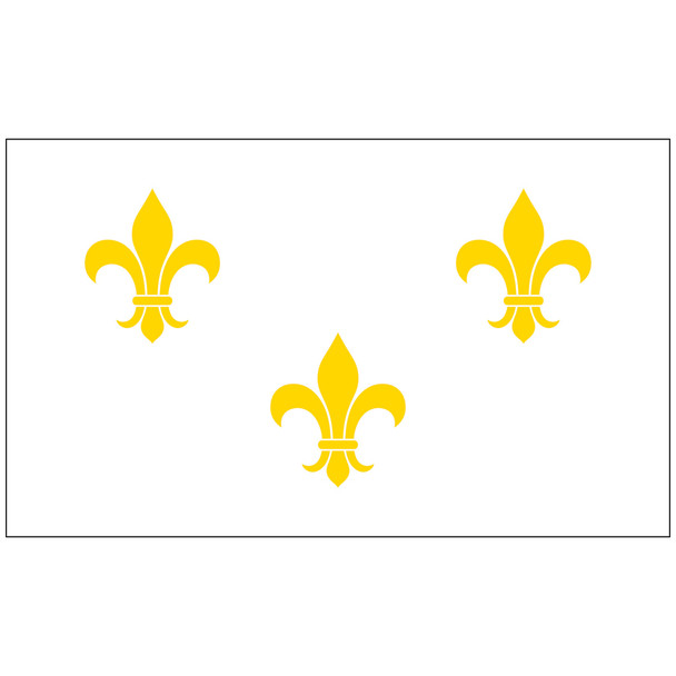 3' x 5' Nylon Outdoor Fluer-De-Lis (White-3) Flag