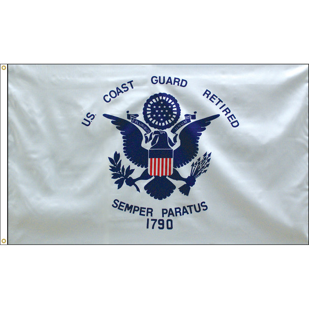 3' X 5' Endura-Poly Coast Guard Retired Flag