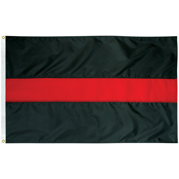 Nylon Thin Red Line Firefighters Flag