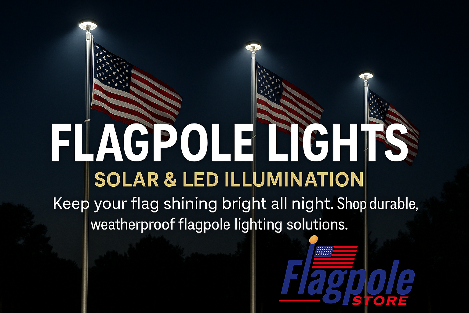 Flagpole Lights Banner