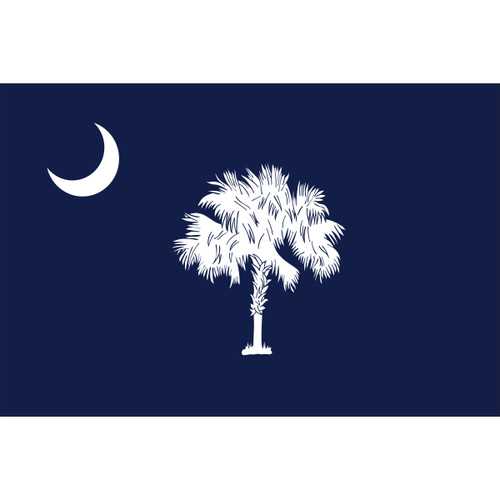 3x5 South Carolina State Flag – 210D Nylon, Heavy Duty, Embroidered, 2 Clips – Trade Winds