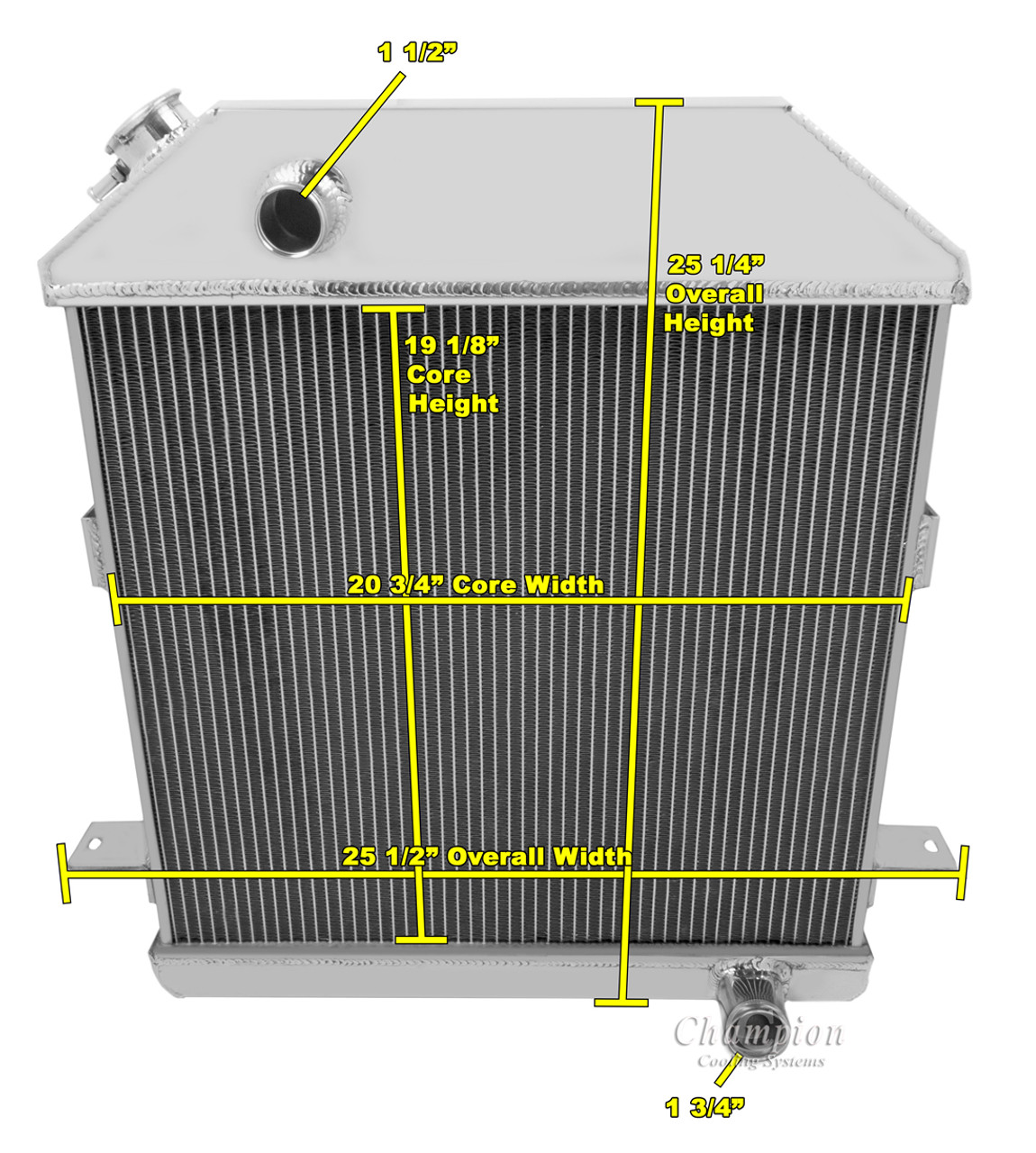 1939-1941 Ford Deluxe (Chevy V8 Application) All Aluminum Radiator -  Reliable Radiator