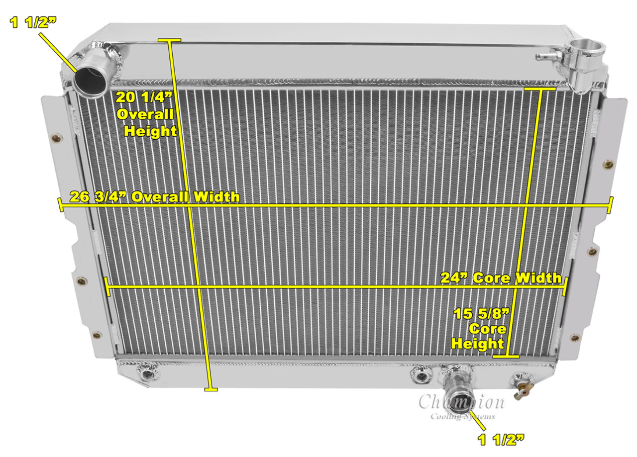 1981-1990 Toyota Land Cruiser All Aluminum Radiator - Reliable Radiator