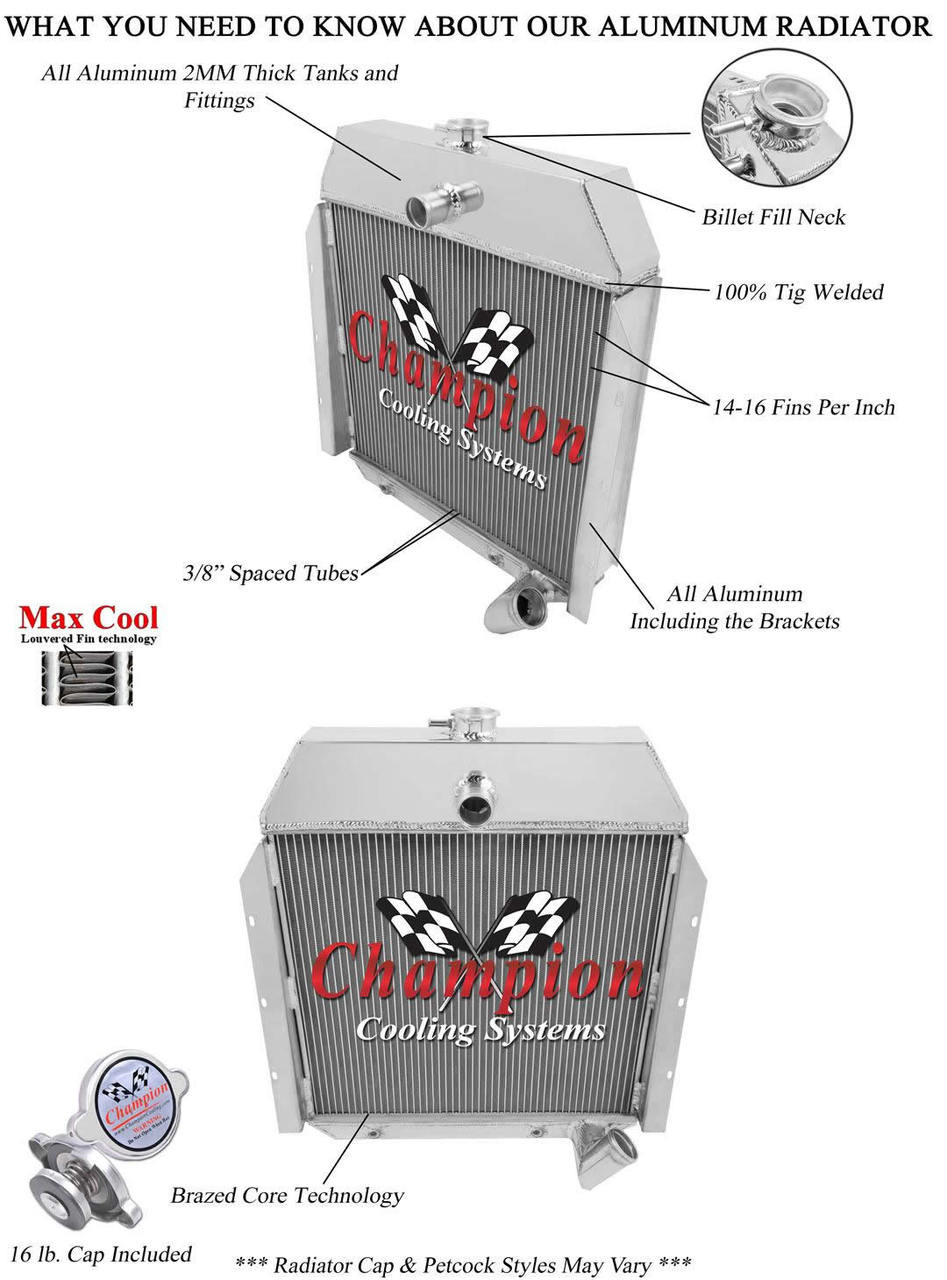 1947-1949 International KB1 All Aluminum Radiator - Reliable Radiator