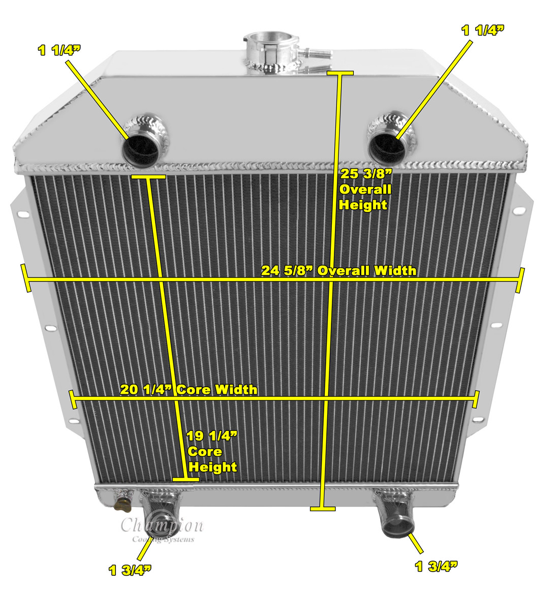 1952-1953 Ford Customline (Flathead V8 Application) All Aluminum ...