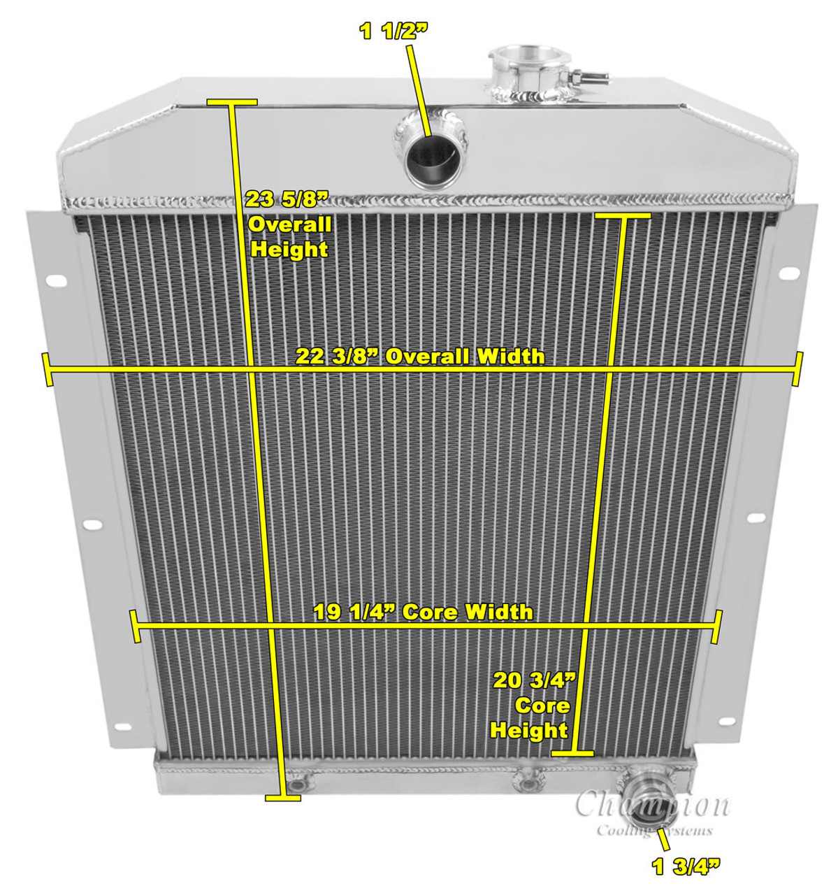 19471954 Chevrolet Pickup Truck All Aluminum Radiator Reliable Radiator