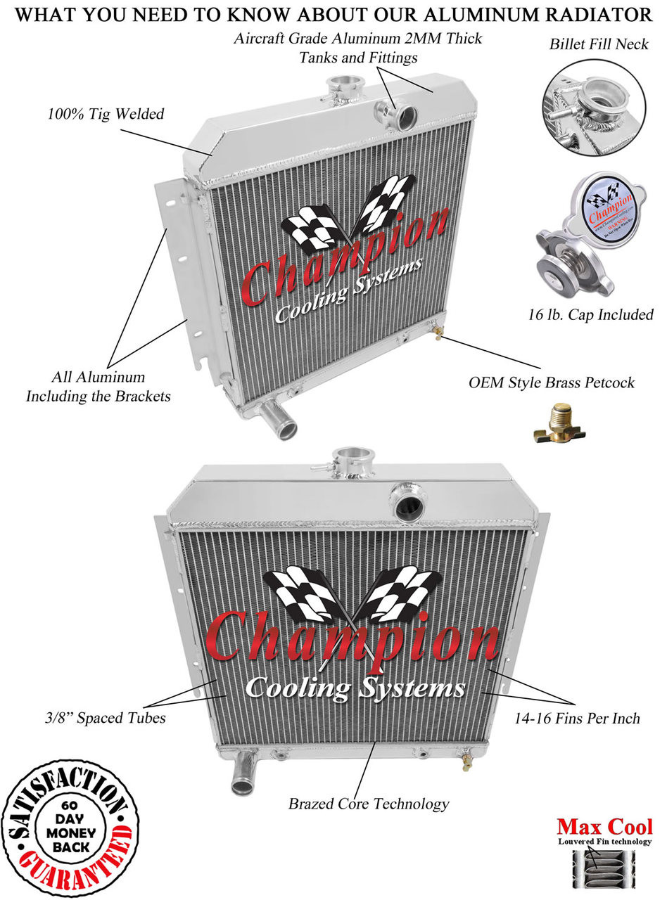 1964 Plymouth Valiant All Aluminum Radiator - Reliable Radiator