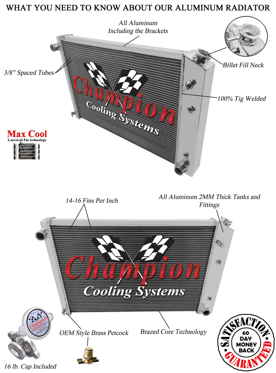 1973-1987 Chevrolet/GMC Pickup Trucks (19 x 28 Core) All Aluminum Radiator  - Reliable Radiator