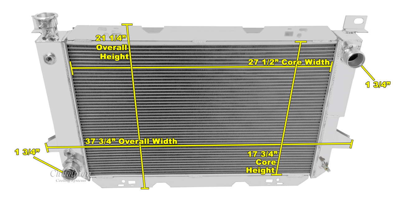 1985-1996 For Ford F-150 All Aluminum Radiator - Reliable Radiator