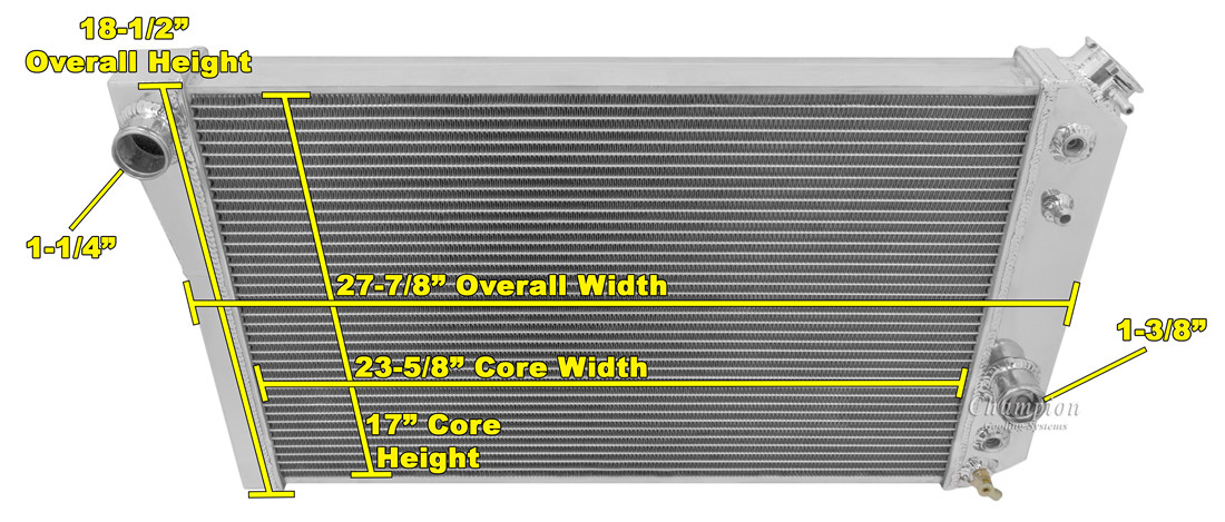 1982-1993 Chevrolet S10 All Aluminum Radiator - Reliable Radiator