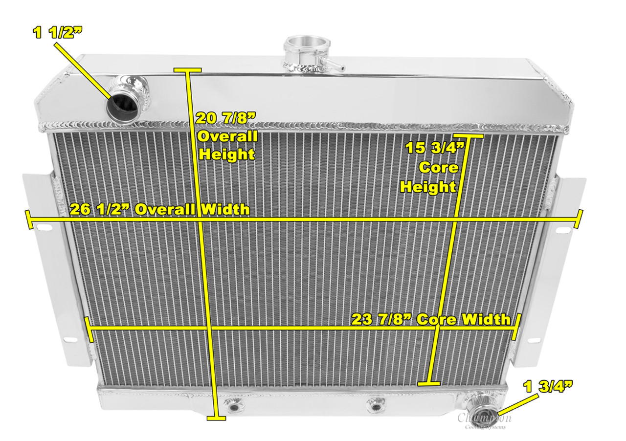 1976-1985 Jeep CJ7 All Aluminum Radiator - Reliable Radiator