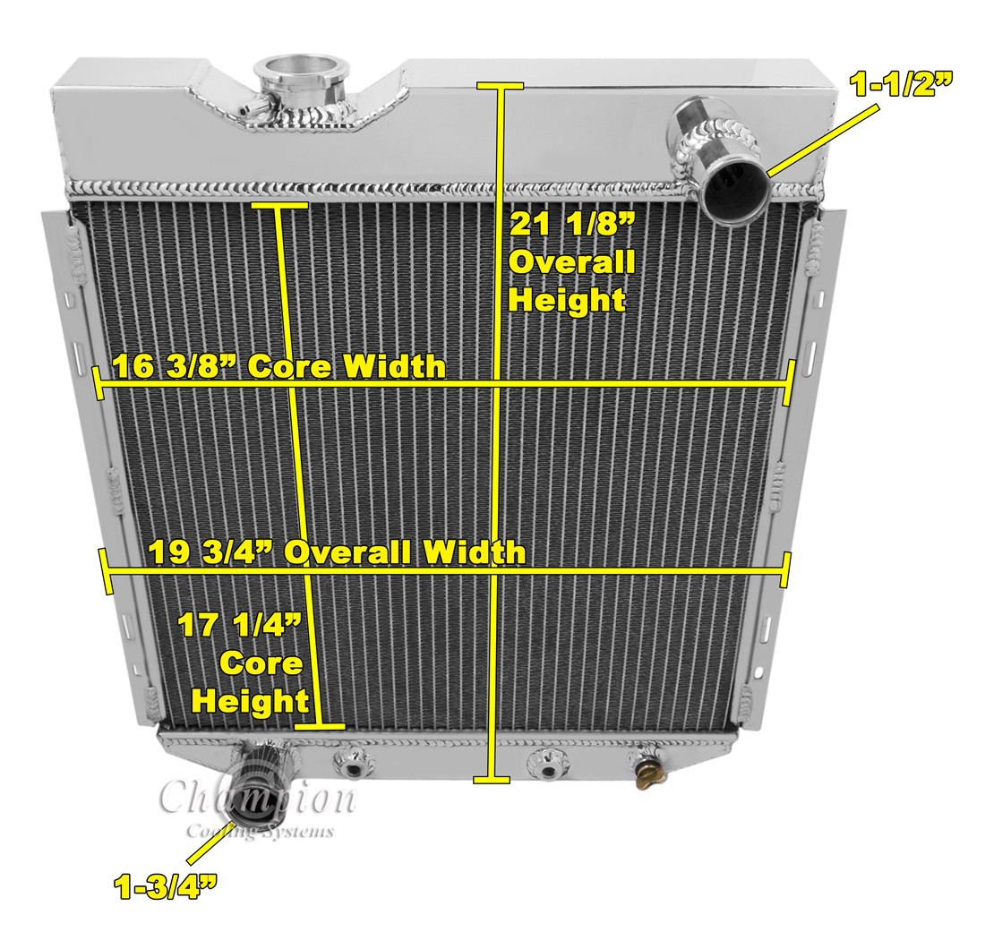 1961-1965 Mercury Comet All Aluminum Radiator - Reliable Radiator