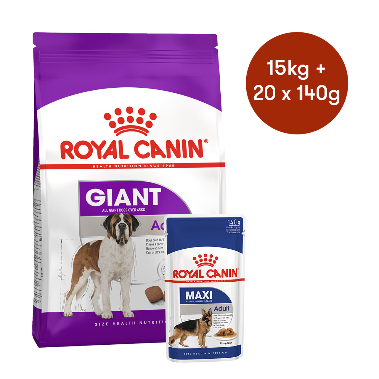 troon Facet Onderzoek het Royal Canin Giant Adult Dry + Wet Dog Food Bundle - Pet Direct