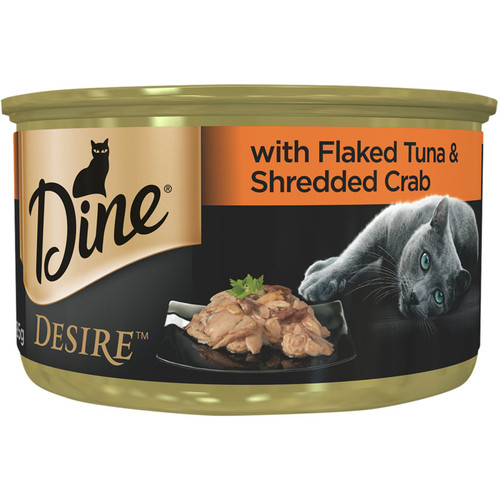 Dine Desire Flaked Tuna & Shredded Crab Wet Cat Food