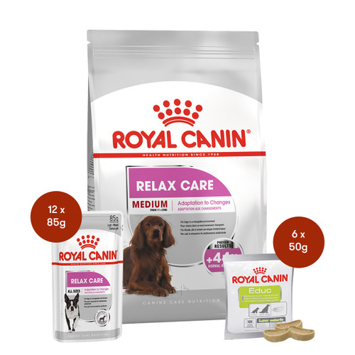 Royal Canin Medium Relax Care Food & Treats Bundle