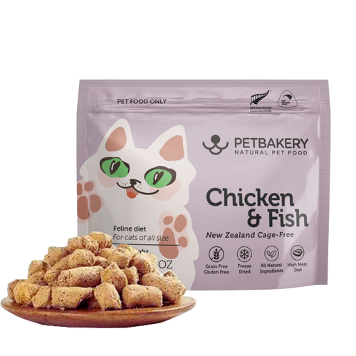 Petbakery Natural Pet Food Cat Chicken & Fish Treat & Topper