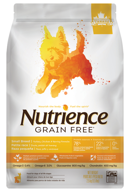Nutrience Grain Free Turkey Chicken & Herring Small Breed Dry Dog Food