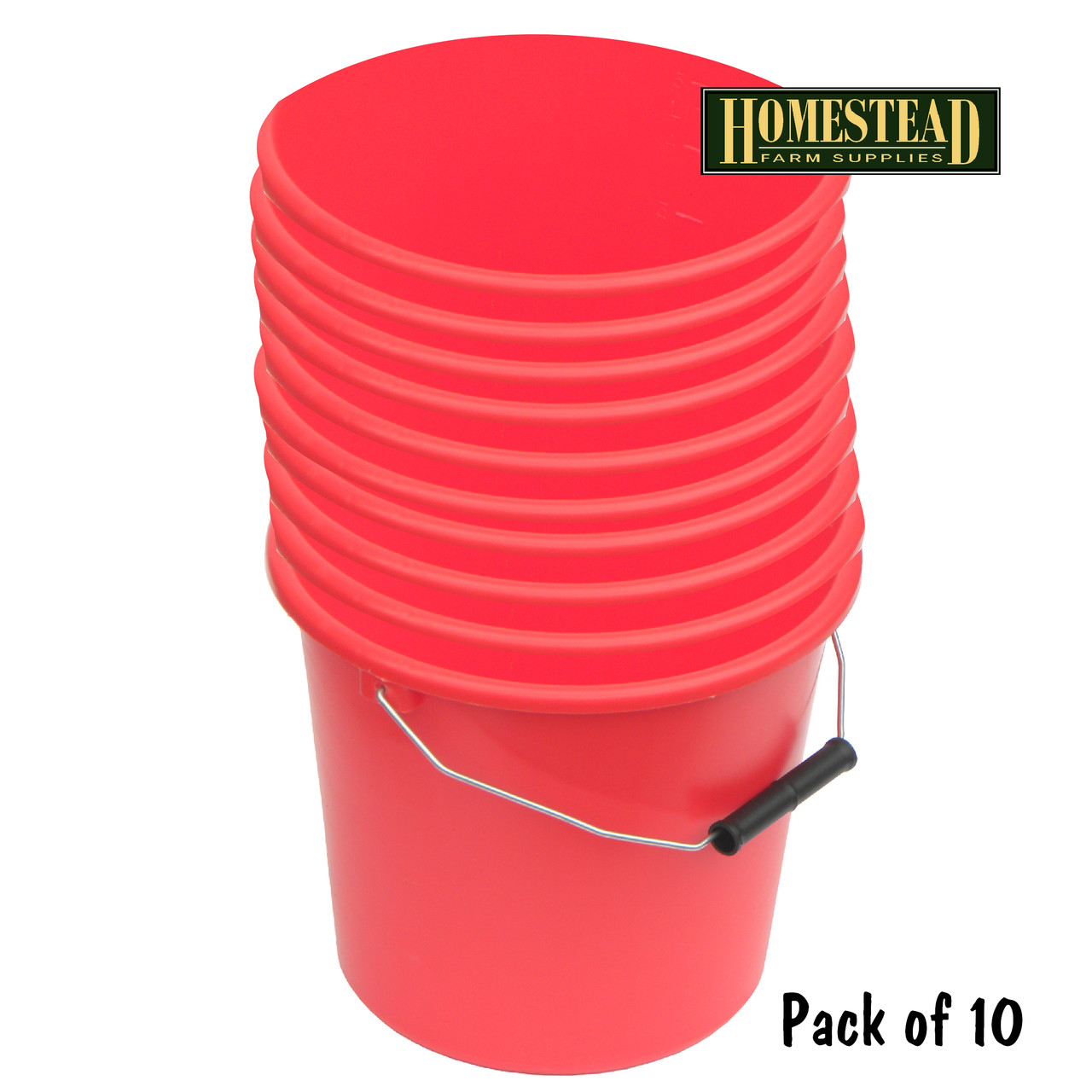 Calf Feeding Bucket 5 litre Pack of 10 Homestead Farm Supplies