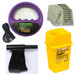 Animal Microchipping Kit including  5 microchips, implanter and Halo Microchip Reader - PURPLE