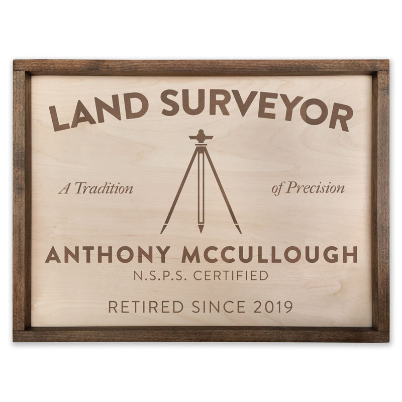 Personalized Pacific Crest Wooden Farmer Sign with Custom Engraving