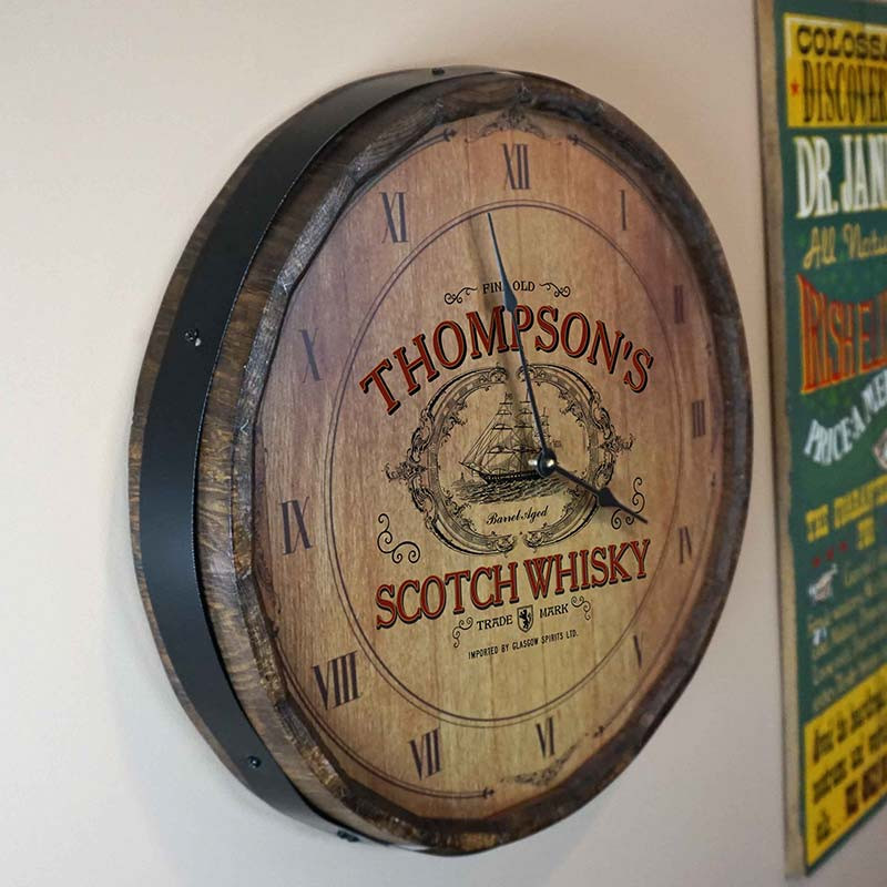 Scotch Whisky Quarter Barrel Clock Personalized Northwest Gifts