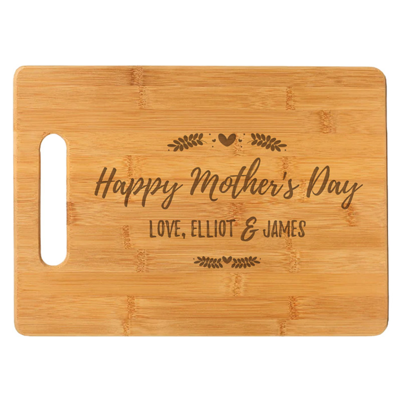 MOTHER'S DAY PERSONALIZED gift,Mom's custom cutting board