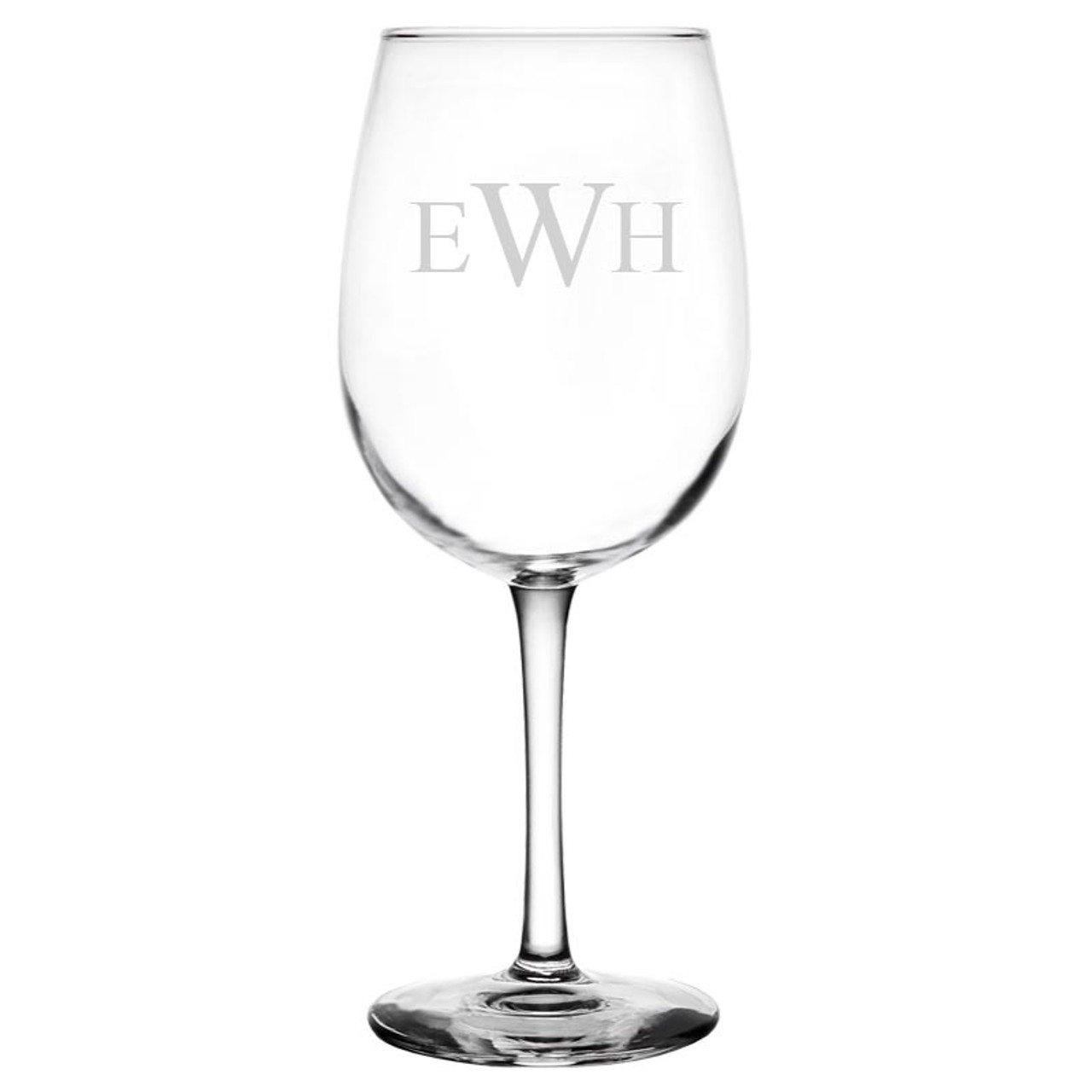 Colorful Monogram Wine Glasses