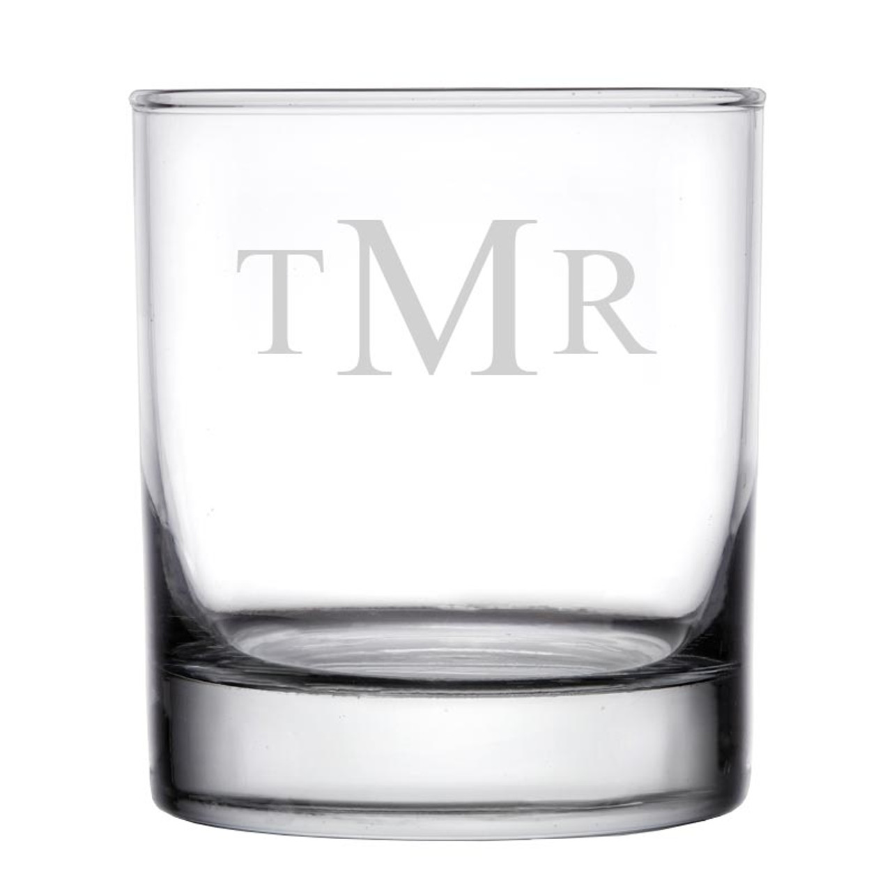 Monogrammed Whiskey Glass, Personalized Rocks Glass