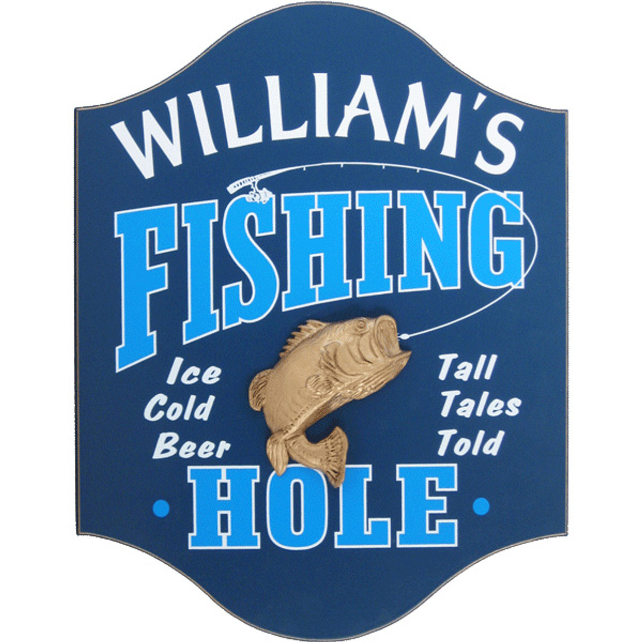 Vintage Personalized Fishing Hole Sign - Northwest Gifts