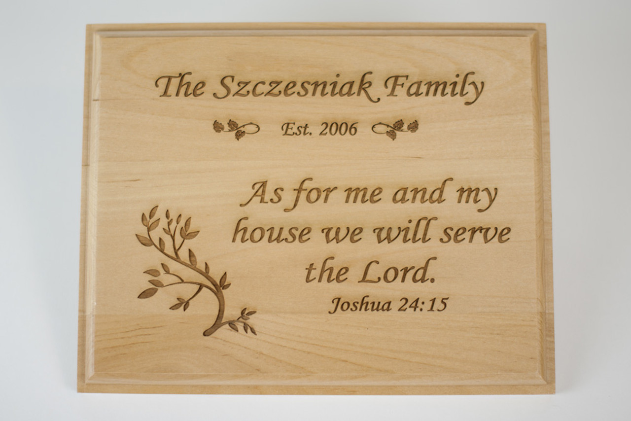 Red Alder Wooden Plaque With Personalized Text and Images