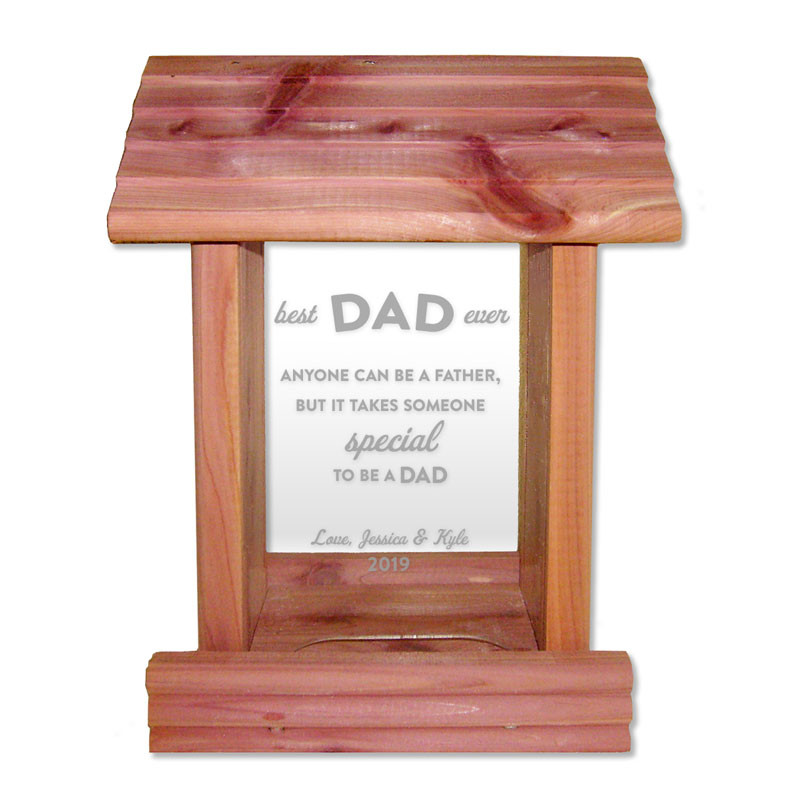 Personalized BEST GIFT EVER Cedar Wood Bird Feeder Northwest Gifts