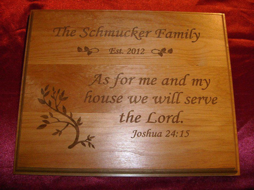 As For Me And My House Plaque Personalized Northwest Gifts