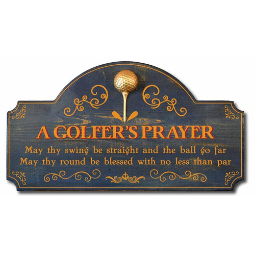 A Golfer's Prayer Vintage Golf Decor Wood Sign