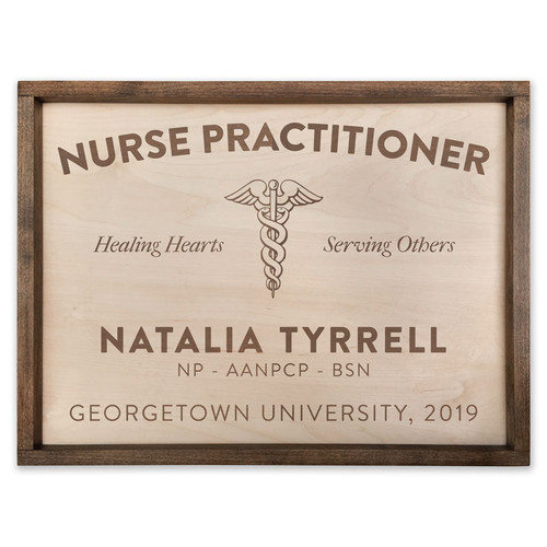 Custom Nurse Practitioner Wooden Sign