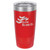 Personalized Tumblers - 20oz Red Custom Engraved Tumbler Mug