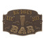 Classic Metal Home Bar Plaque - Dark Bronze / Gold Finish