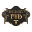 Hops & Barley Beer Pub Plaque - Black / Gold Finish