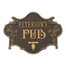 Hops & Barley Beer Pub Plaque - Dark Bronze / Gold Finish