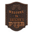 Personalized Pub Welcome Plaque - Oil Rubbed Bronze Finish