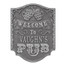 Personalized Pub Welcome Plaque - Pewter / Silver Finish