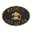 Personalized Tiki Hut Plaque - Black / Gold Finish